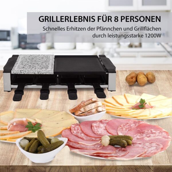 Raclette-Grill Davos für 8 Personen mit geteilter Platte