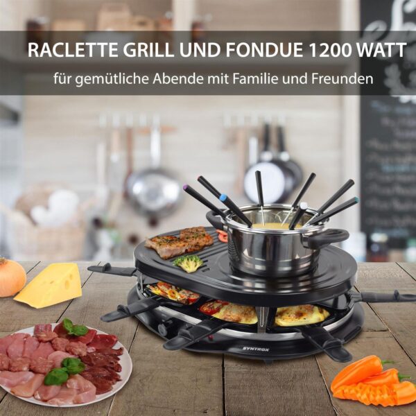 Raclette-Grill Locarno mit Fondue & Heißem Stein