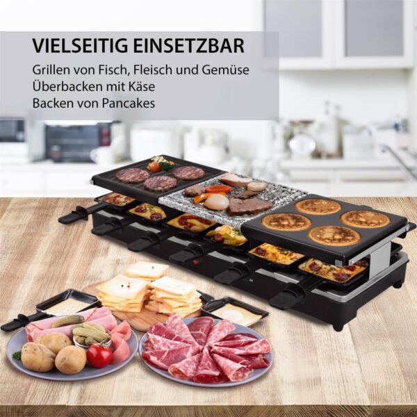 Raclette-Grill Oberwil mit geteilten Platten