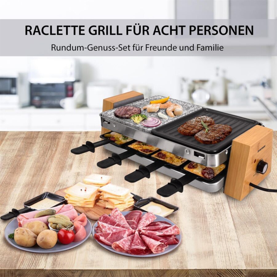 Raclette-Grill Set Lugano mit Wechselplatten