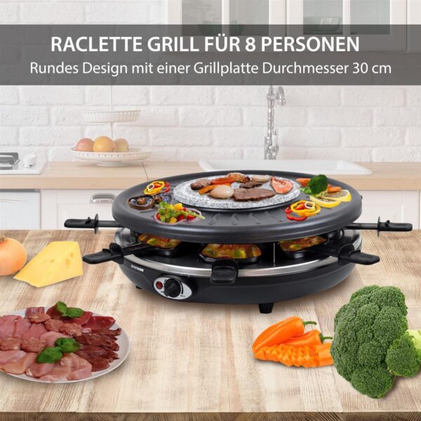 Raclette-Grill Set Waadt mit Fondue und Wechselplatten