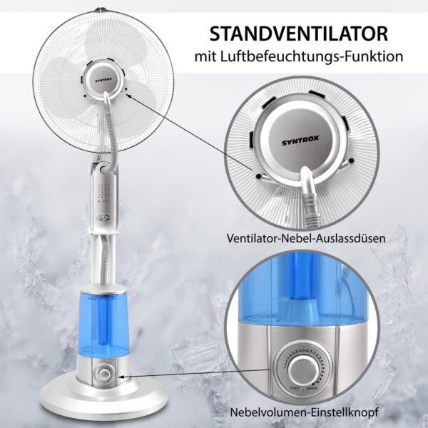 Ventilator Sigi mit Luftbefeuchter + Fernbedienung