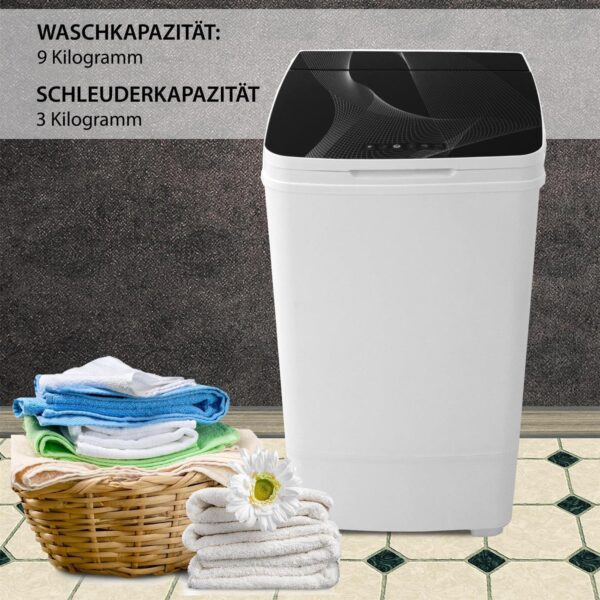 Waschmaschine Torslan 9 Kg + Schleuder + Timer + Glasdeckel