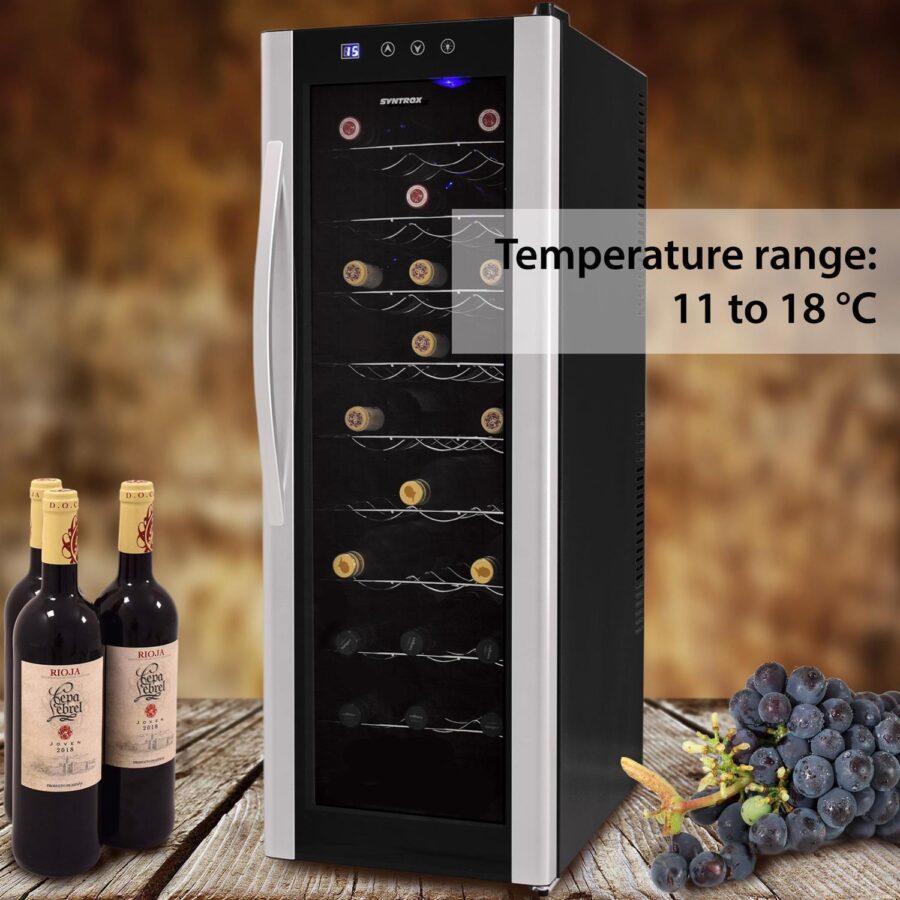Weinkühlschrank Camuk 90 Liter 30 Flaschen LCD-Display