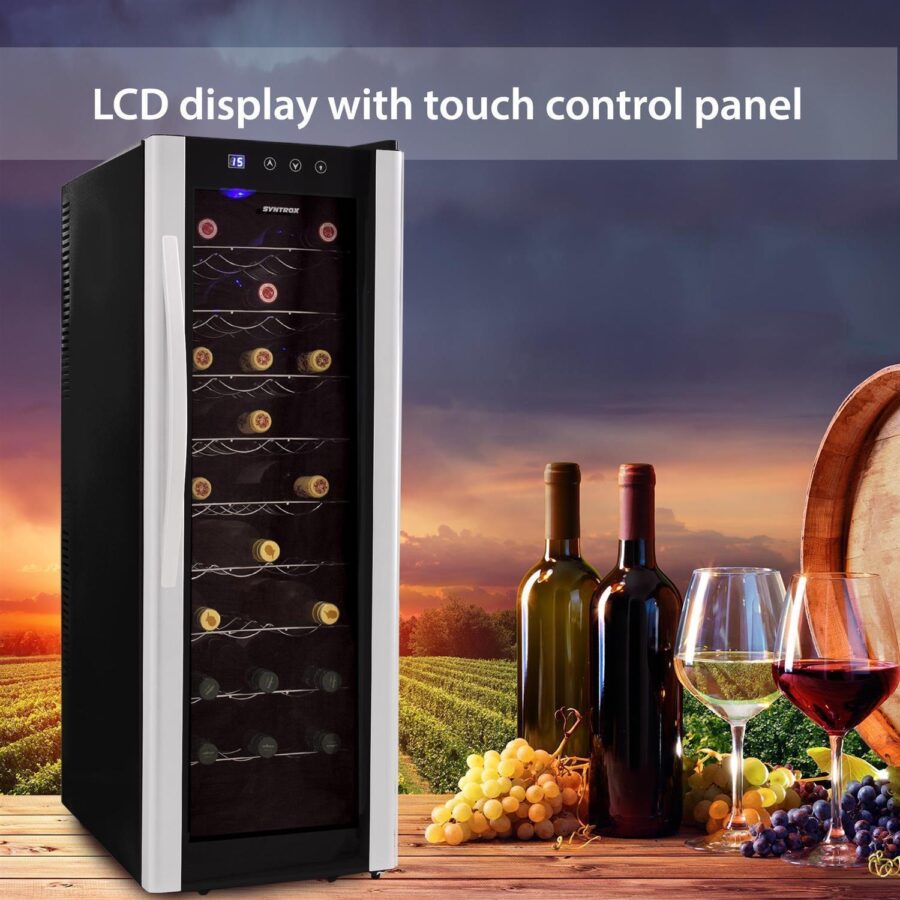 Weinkühlschrank Camuk 90 Liter 30 Flaschen LCD-Display